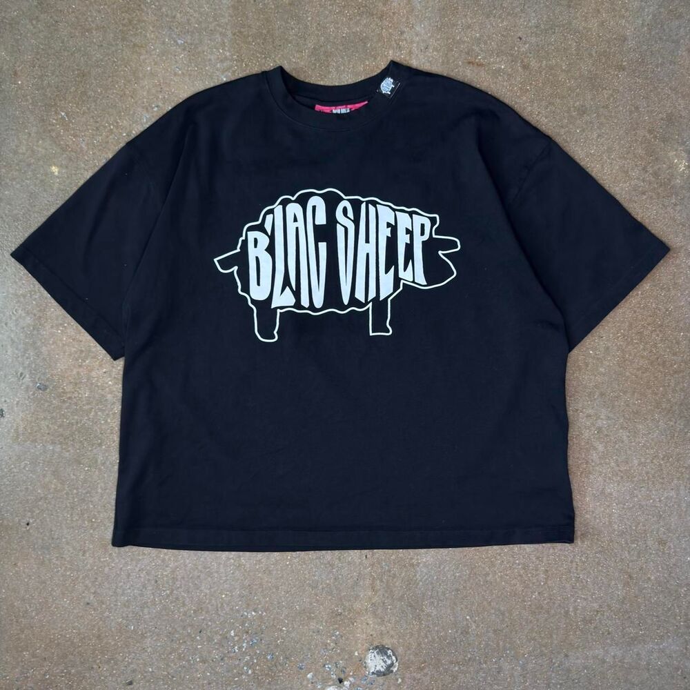 Blac Sheep Graphic T Shirt XL Black‎ Pig Logo Oversized Streetwear Tee
